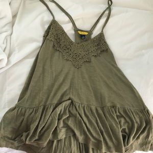Army green tank top
